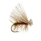 3 Pack Olive Elk Hair Caddis Classic Trout Dry Fly - Hook Size 14