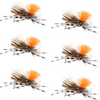 Feth Hopper Tan - Foam Grasshopper Fly Pattern - 6 Flies Hook Size 14