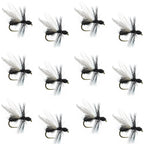 Black Fur Flying Ant Terrestrial Trout Dry Fly - 1 Dozen Flies Hook Size 18