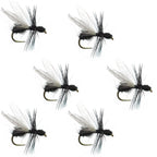 Black Fur Flying Ant Terrestrial Trout Dry Fly - 6 Flies Hook Size 18