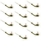 Green Para Drake Extended Body Dry Fly - 12 Flies Size 10