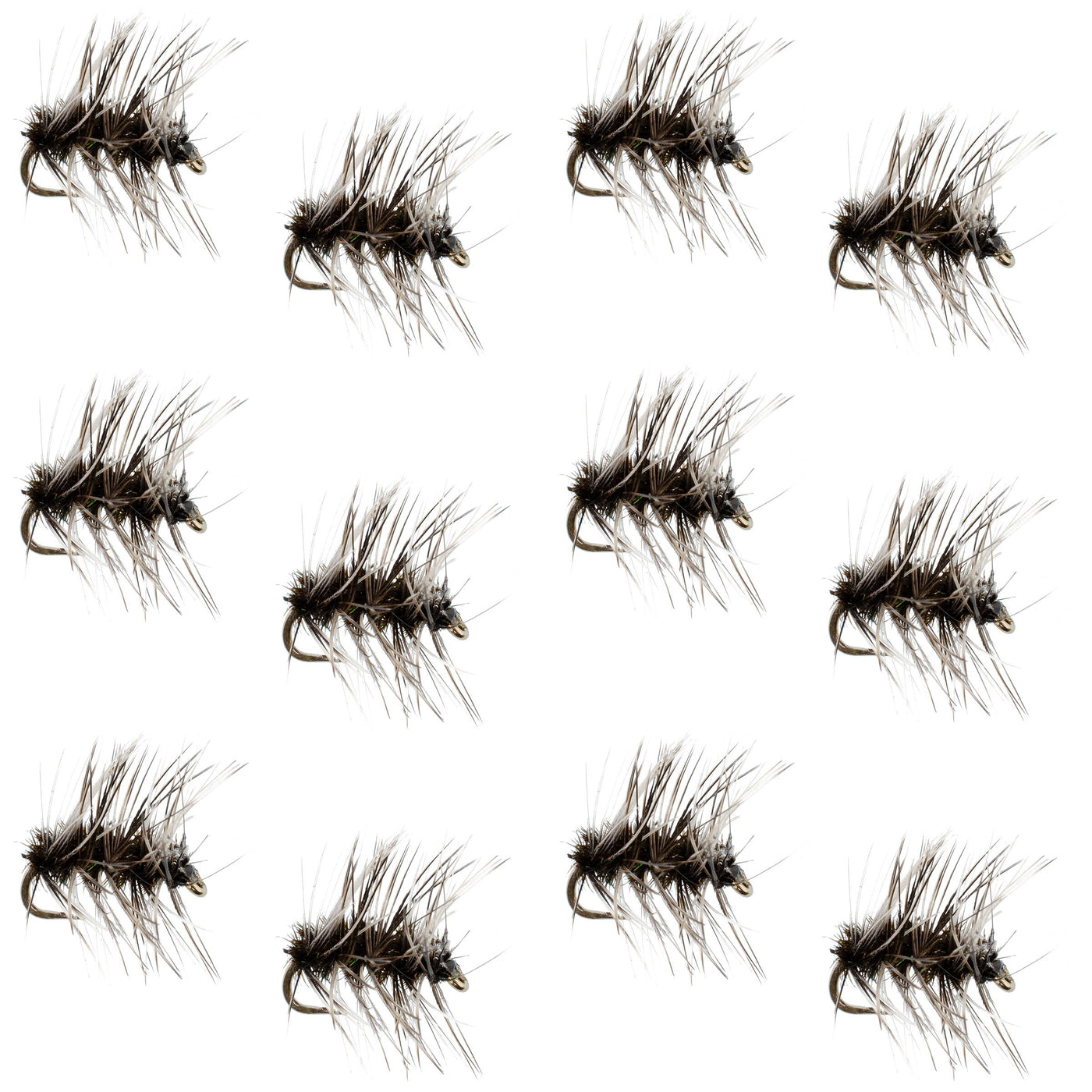 Barbless Griffiths Gnat Midge Trout Dry Fly Fishing Flies - 1 Dozen Flies Size 18