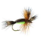 Barbless Chartreuse Humpy Hair Wing Dry Fly - 1 Dozen Flies Size 10