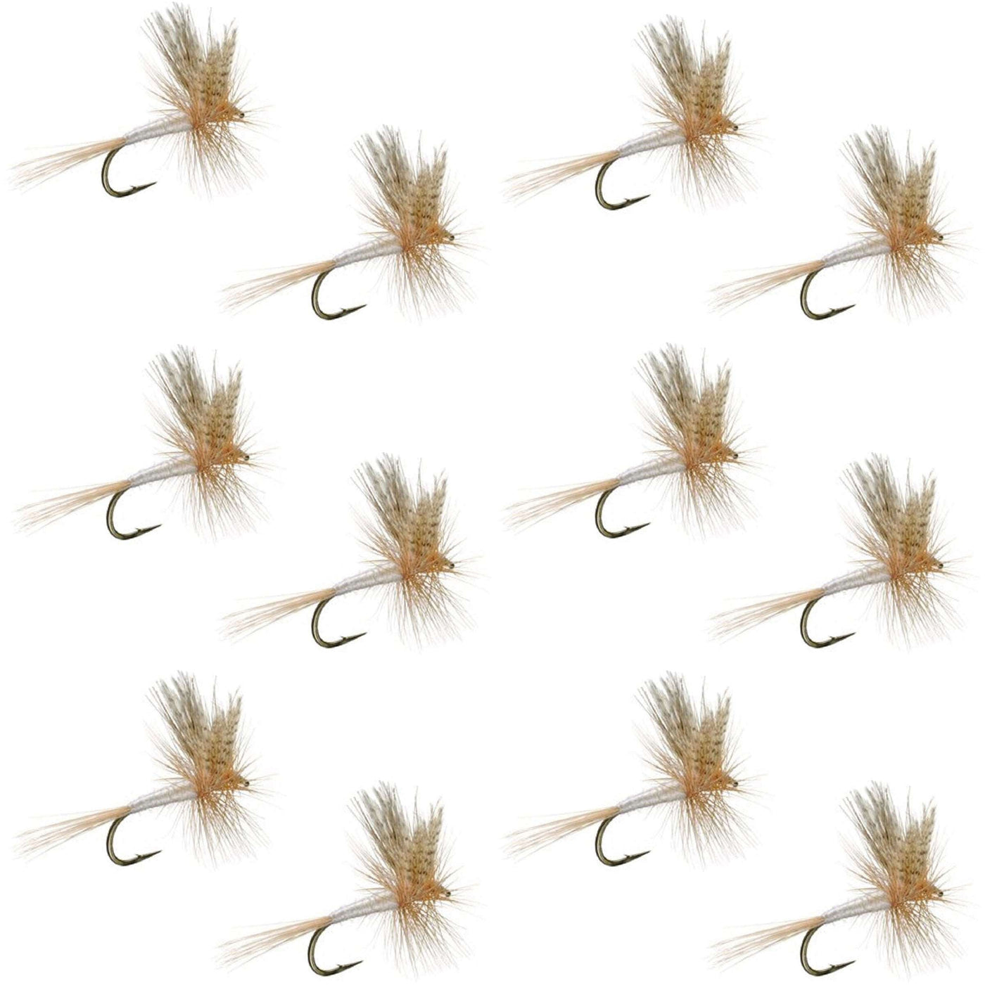 Light Cahill Classic Trout Dry Fly Fishing Fly - 1 Dozen Flies Size 20