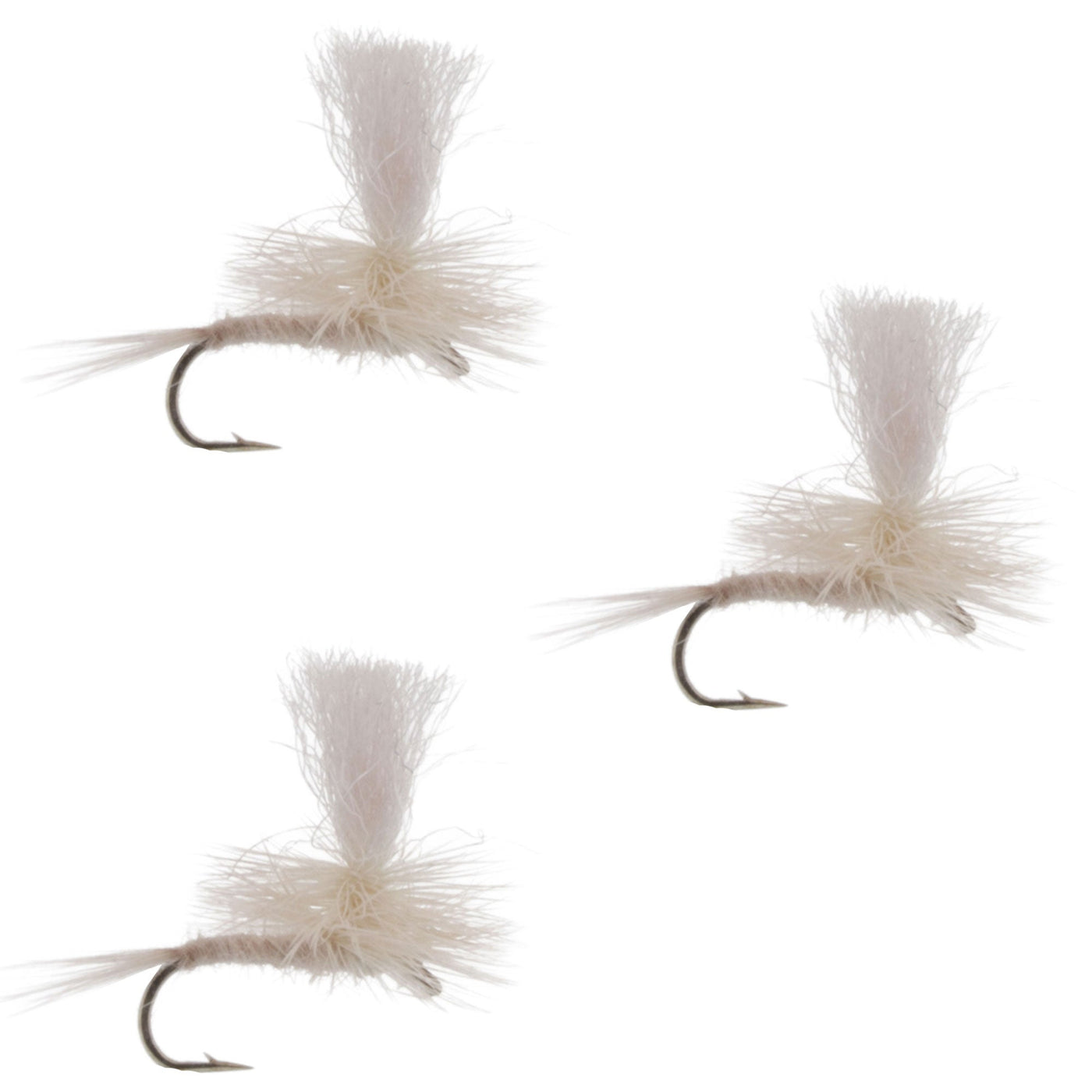 3 Pack Parachute Light Cahill Classic Trout Dry Fly Fishing Fly - Hook Size 18