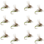 Green Drake Missing Link Mayfly Flies Hook 12 Flies Size 12