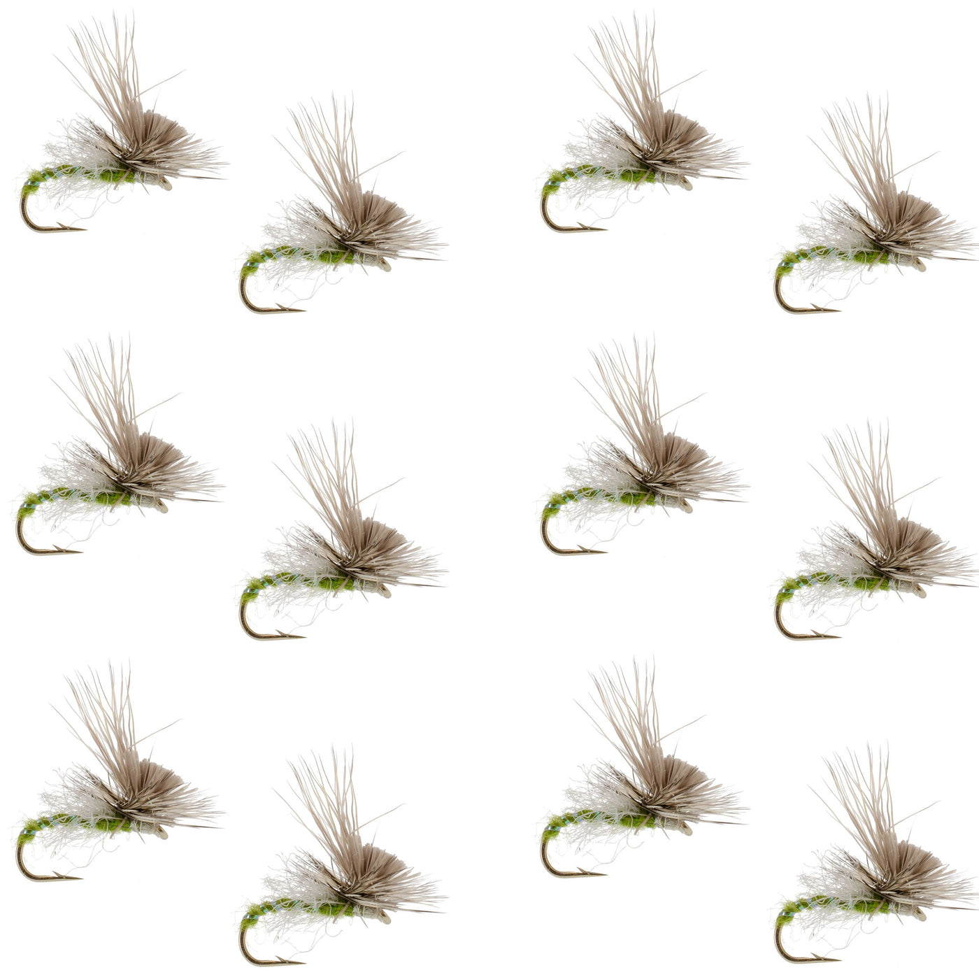 Green Drake Missing Link Mayfly Flies Hook 12 Flies Size 10