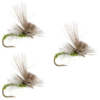 3 Pack Green Drake Missing Link Mayfly Flies Hook Size 10