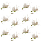 Olive Missing Link Caddis or Mayfly Flies Hook 12 Flies Size 20