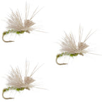 3 Pack Olive Missing Link Caddis or Mayfly Flies Hook Size 20
