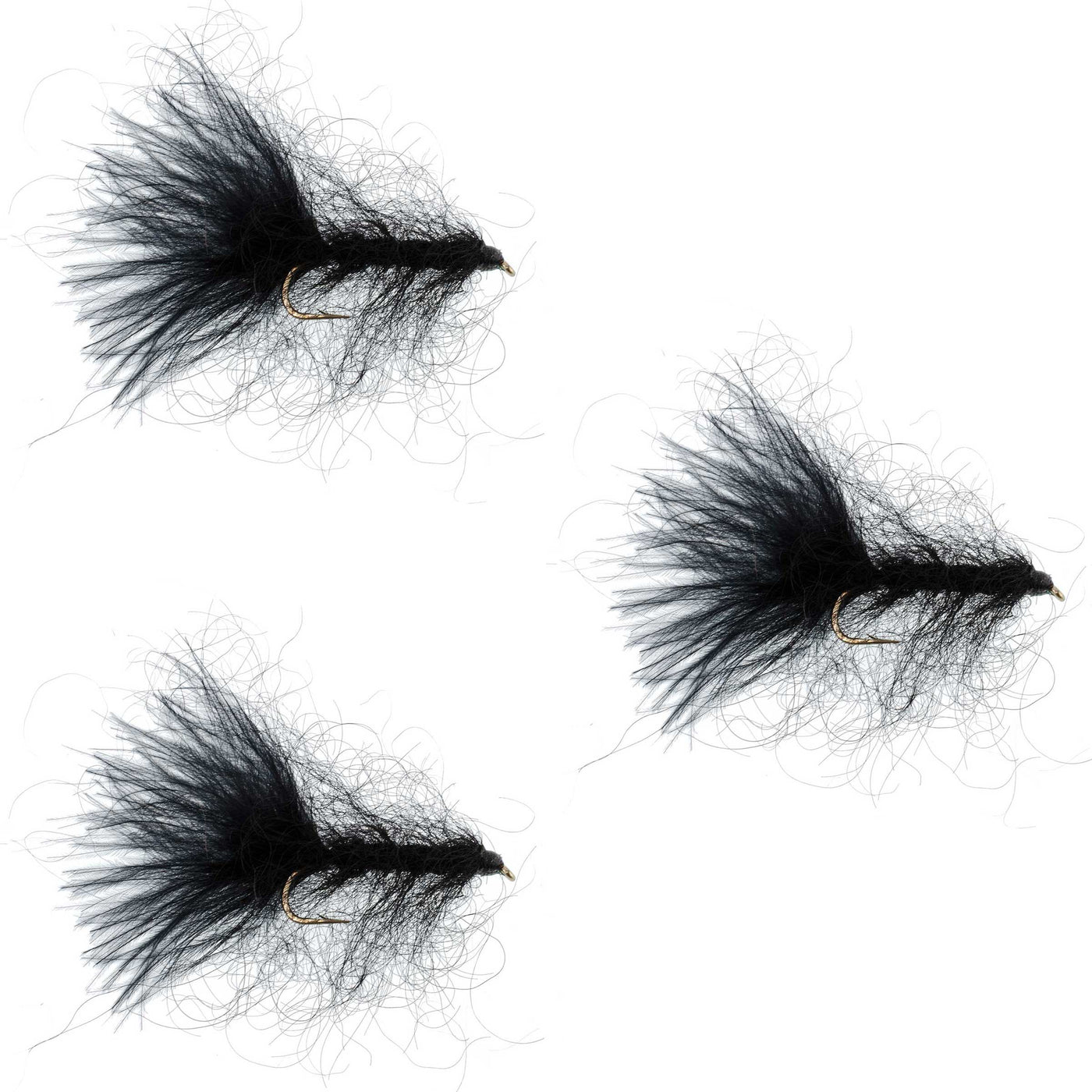 Black Mohair Leech Streamer Flies