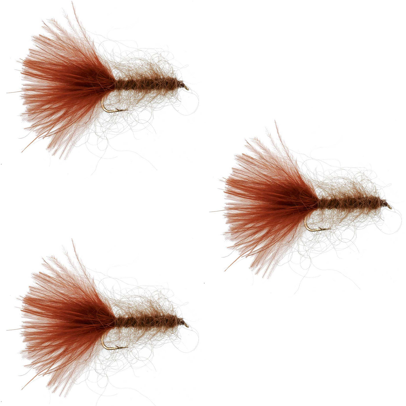 Brown Mohair Leech Streamer Flies