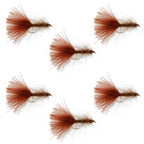 Brown Mohair Leech Streamer Fly - 6 Flies Size 8