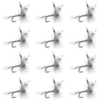 Mosquito Classic Trout Dry Fly Fishing Flies - 1 Dozen Size 12