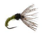 Olive Zebra Sakasa Kebari - 12 Tenkara Flies - Size 14