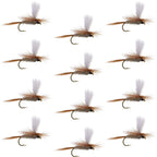 Hares Ear Parachute Classic Dry Fly - 12 Flies Hook Size 14