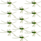 Barbless Pat's Rubber Legs Tungsten Bead Jigged Black/Chartreuse Euro Nymph  - Set of 12 Flies Hook Size 10
