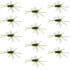 Pat's Rubber Legs Tungsten Jig Dark Olive Euro Nymph 12 Flies Size 10