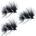 3 Pack Circus Peanut Envy Articulated Streamers Black - Size 6
