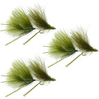 3 Pack Circus Peanut Envy Articulated Streamers Olive/White - Size 6