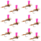 Adams Hi-Viz Parachute Classic Dry Fly - 12 Flies Hook Size 18