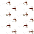 Poly Wing Rusty Spinner Mayfly 12 Flies Hook Size 16