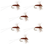 Poly Wing Rusty Spinner Mayfly 6 Flies Hook Size 16