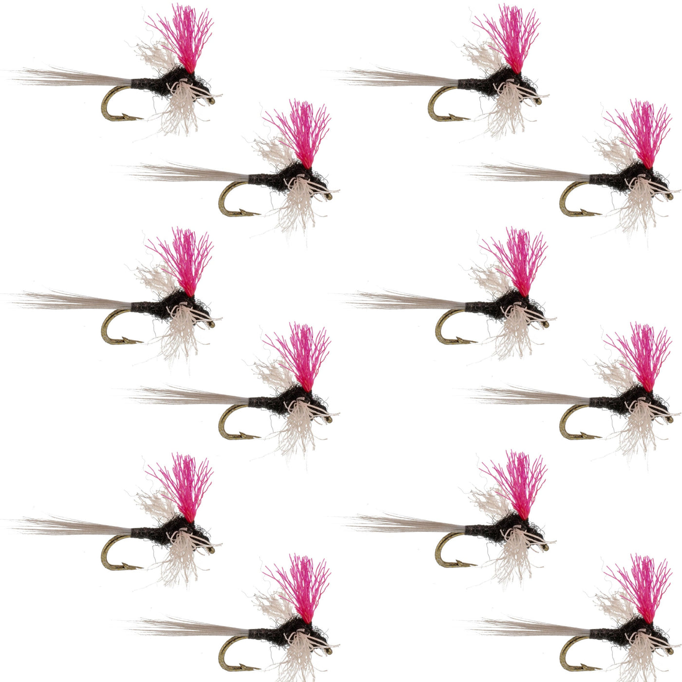 Trico Spinner High Visibility Pink Post 12 Flies Hook Size 18