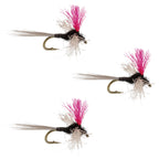 3 Pack Trico Spinner High Visibility Pink Post Flies Hook Size 22
