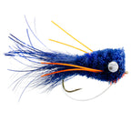 3 Pack Bass Popper Size 6 - Blue Orange Bass Bug With Weed Guard