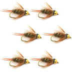 Fly Fishing Flies - Bead Head Prince Nymph - Set of 6 Wet Trout Flies
