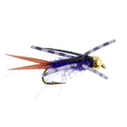 3 Pack Bead Head Purple Batman Rubber Legs Nymph Fly - Hook Size 16