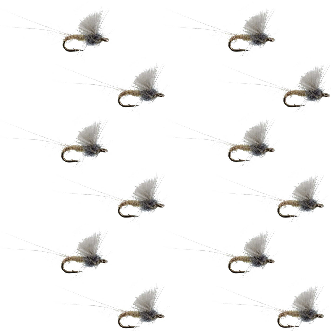 RS2 Gray Emerger Midge - 12 Flies Hook Size 22
