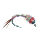 Bead Head Rainbow Warrior Midges -  3 Each of 3 Sizes 14, 16, 18