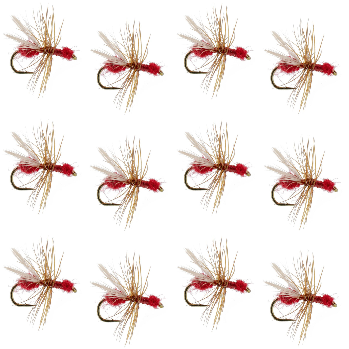 Red Fur Flying Ant Terrestrial Trout Dry Fly - 1 Dozen Flies Hook Size 14