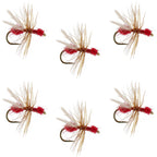 Red Fur Flying Ant Terrestrial Trout Dry Fly - 6 Flies Hook Size 14