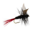 Red-Tailed Black Gnat Classic Dry Fly - 12 Flies Size 16