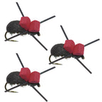 Barbless Red Top Black Foam Beetle
