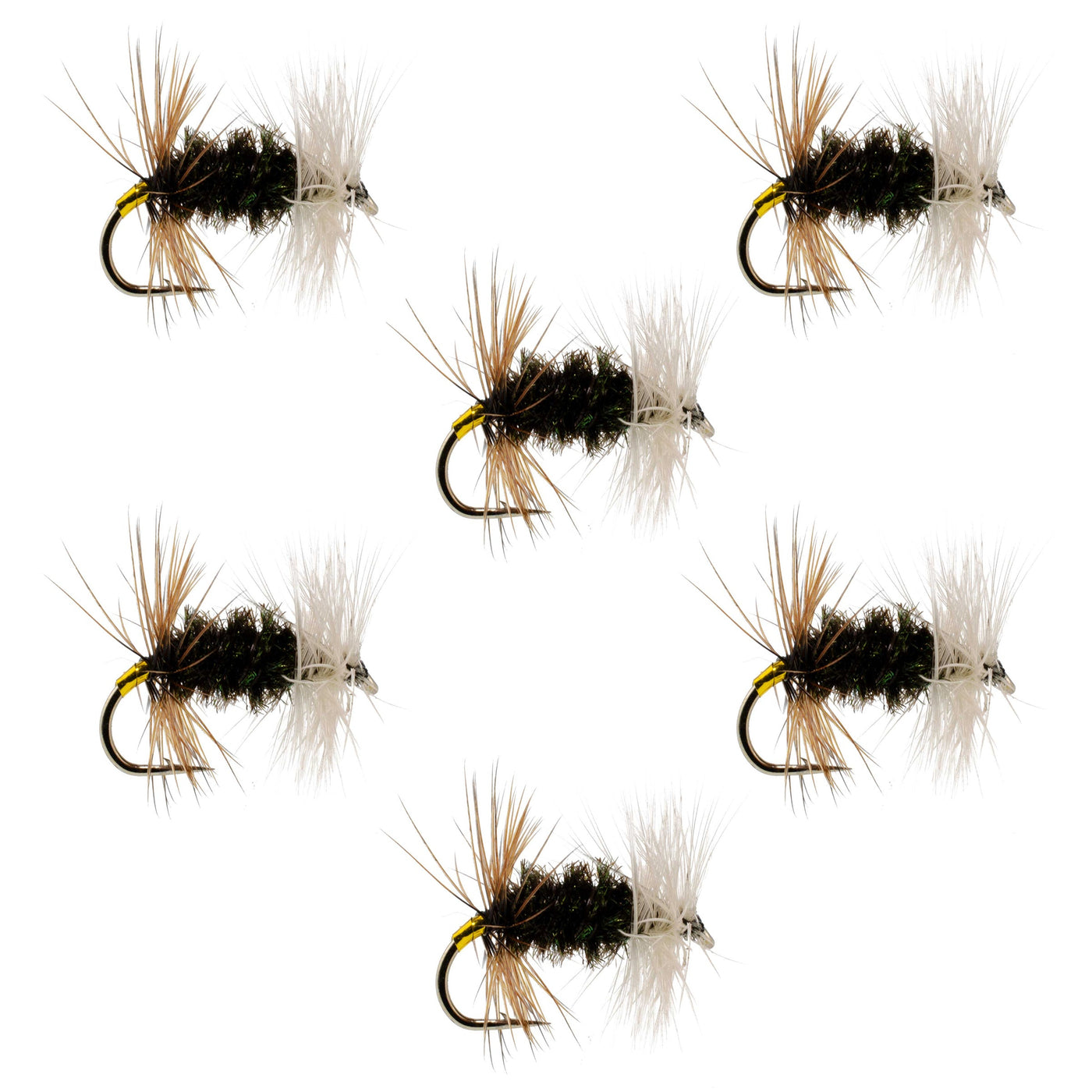Renegade Classic Trout Dry Fly 6 Flies Hook Size 18