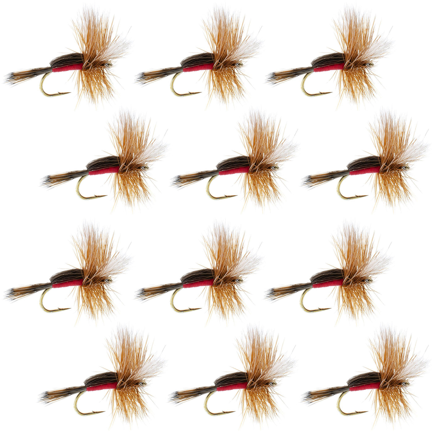 Royal Humpy Classic Hair Wing Dry Fly - 12 Flies Size 8