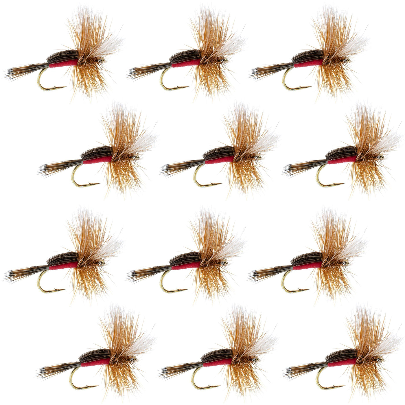 Royal Humpy Classic Hair Wing Dry Fly - 12 Flies Hook Size 14