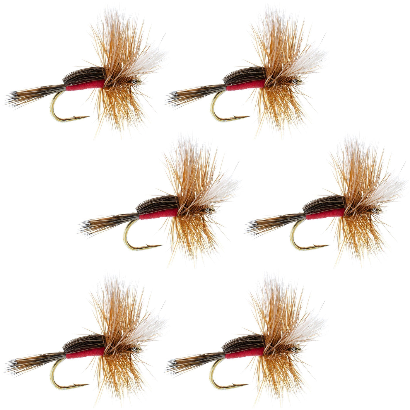 Royal Humpy Classic Hair Wing Dry Fly - 6 Flies Size 8