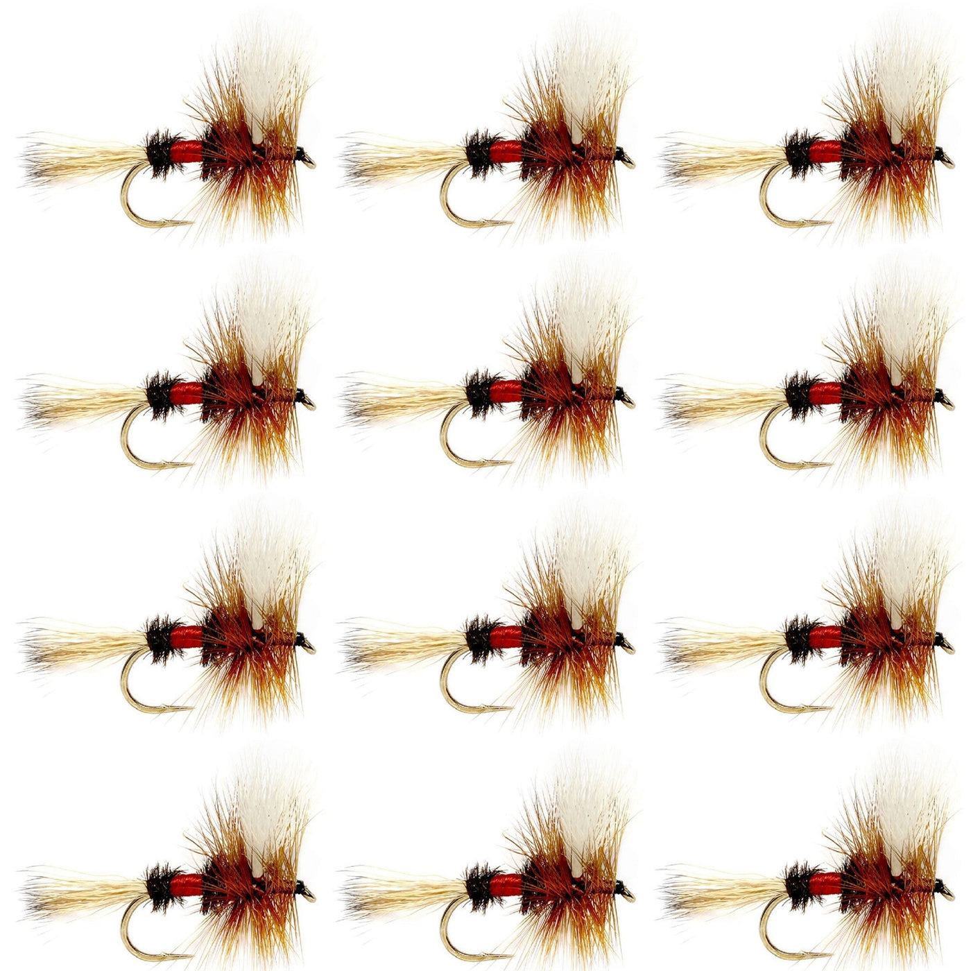 Royal Wulff Classic Trout Dry Fishing Fly -12 Flies Size 18