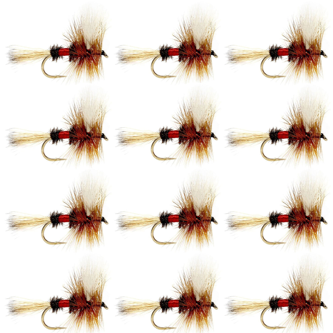 Royal Wulff Classic Trout Dry Fly Fishing Flies - 12 Flies Size 10