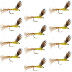 Sparkle Dun Pale Morning Dun PMD Yellow Body Mayfly 12 Flies Hook size 18