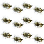 Tungsten Bead Tactical Mini Bugger Euro Nymph Fly - 12 Flies Size 12