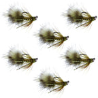 Tungsten Bead Tactical Olive Mini Bugger Euro Nymphing Fly - 6 Flies Size 8