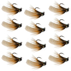 Tungsten Bead Cream Mop Fly Tactical Jigh Euro Nymph - 12 Flies Size 14