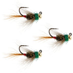 3 Pack Tungsten Tactical CDC Frenchie Euro Nymph Jig - Size 16