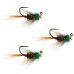 3 Pack Tungsten Tactical CDC Frenchie Euro Nymph Jig - Size 12